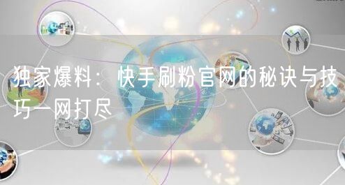 独家爆料：快手刷粉官网的秘诀与技巧一网打尽