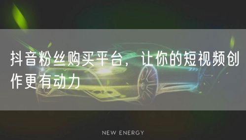 抖音粉丝购买平台，让你的短视频创作更有动力