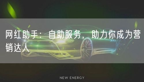 网红助手：自助服务，助力你成为营销达人