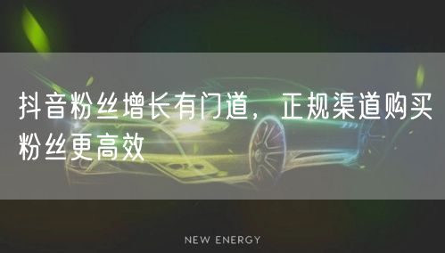 抖音粉丝增长有门道，正规渠道购买粉丝更高效