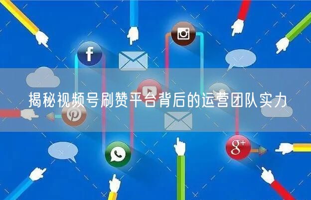 揭秘视频号刷赞平台背后的运营团队实力